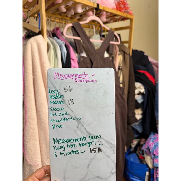 Free People We The Free Ziggy Denim Overalls Mocha Brown Size Medium Boho Earthy - Picture 8 of 16